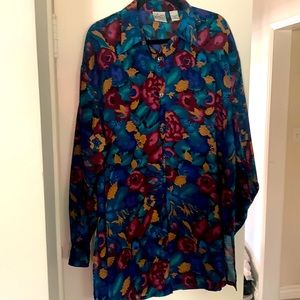 Long sleeve button down blouse